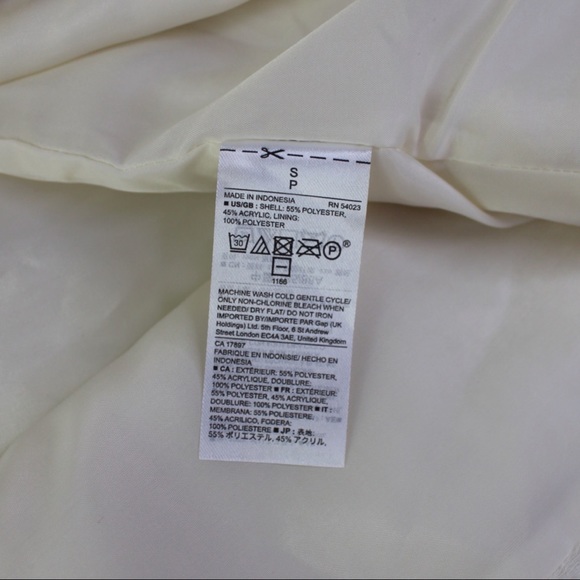 Gap NWT Faux Fur Natural Ecru Oversized Open Vest Small Medium Bloggers Favorite - Picture 9 of 11